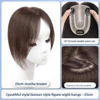 Base en soie tissée à la main pour femmes postiche en forme de U véritable topper de cheveux avec style naturel dentelle transparente style perruque attachée à la main