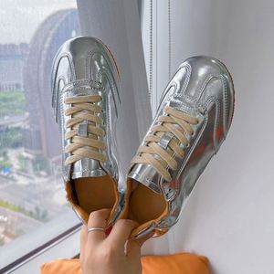 New Arrival Women's Korean Retro Lace-up Sneakers PU <b>Waterproof</b> Cushioning Lightweight Comfortable Sports Breathable Autumn - Product Image 4