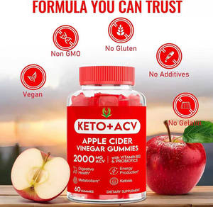 Gomitas Keto ACV OEM ODM con 200 Mil Millones de UFC de Probióticos, Cúrcuma para Apoyar la Quema de Grasa, Gomitas de Vinagre de Sidra de Manzana de 2000 mg - Product Image 4