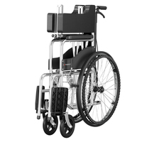 Silla de Ruedas Reforzada para Rehabilitación con Neumáticos Sólidos de 24 Pulgadas y Cojín de Asiento Lavable, Estructura de Acero al Carbono con Freno de Mano, Orinal y Mesa