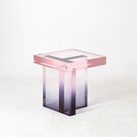 Acrylique clair Table Console Lucite Cascade Table D'appoint Acrylique Néon Fournir Tables