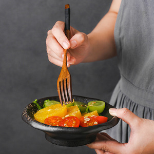 Tazones de Cerámica Japonesa de Gran Capacidad para Sopa y Aperitivos, Platos y Vajilla de Diseño Irregular - Product Image 3