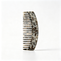 Peigne démêlant sans manche en acétate à dents larges, motif marbré, antistatique, personnalisable avec logo, pour femme, voyage et maison