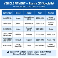 Conjunto de Cabeza de Cilindro K4M 130C07524R 7701473353 para Nissan Almera Classic, Lada Largus, Renault Symbol, Logan 1.6 16V Rusia CIS