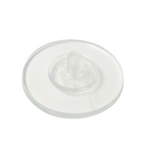 Transparent Suction Cup With Threaded Stem For Bathroom Fixtures And Storage Racks Plastic Material D1F05 Epoxy Backing - Product Image 4