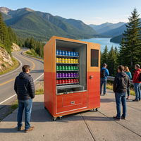 Distributeur automatique de snacks et de boissons pour ascenseur, anti-chute, avec plateau de descente progressif pour articles fragiles