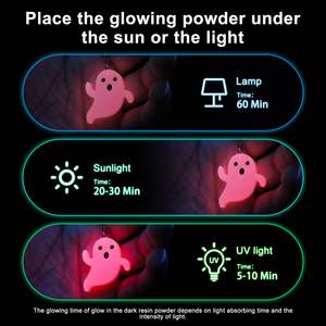 Los pigmentos luminiscentes en polvo que brillan en la oscuridad son duraderos y resistentes, adecuados para decoraciones de uñas, pintura y decoraciones de Halloween. - Product Image 5