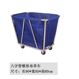 Carrito de Ropa de Hotel de Acero Inoxidable con 4 Ruedas, Carrito de Limpieza Parcialmente Cerrado para Servicio a la Habitación - Product Image 3