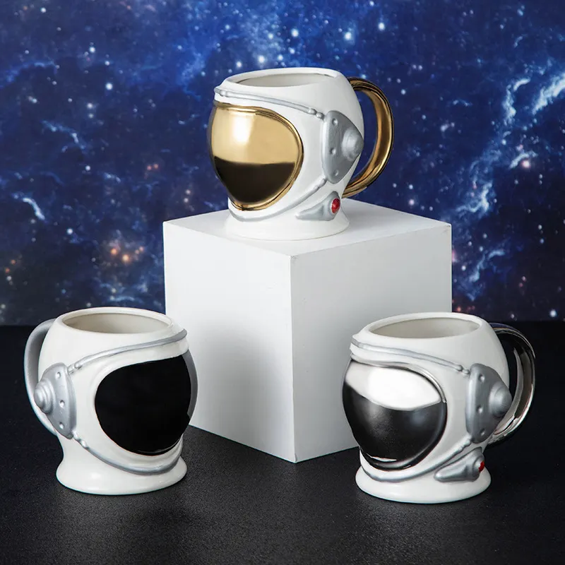 แก้วเซรามิก,อุปกรณ์ดื่มน้ำนักบินอวกาศหมวกลายครามแบบสวมแก้วกาแฟความจุขนาดใหญ่3D