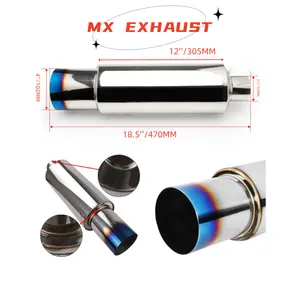 Factory supply auto parts universal performance stainless steel HKS Exhaust Muffler