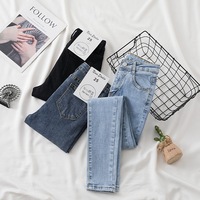 Vente en Gros Nouveauté Mode Femme Jeans Crayon Denim Extensible Pantalon Taille Haute pour Fille Décontracté