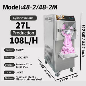 Machine à glace artisanale aux fruits 25L, machine à glace dure commerciale, Maquina De Helado Duro Industrial Yida, congélateur continu en lots, machine à gelato - Product Image 4