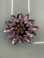 4*4 cm perles de cristal diamant colorées patch 3 d fleurs strass applique pour sac chaussures vêtements accessoires