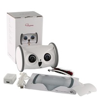 Pet Dog Puzzle Toy Eulen förmiges elektrisches Spielzeug Snack Dispenser Owl Bewegliche Kamera Interaktiver Roboter Hunde Cat Leaky Food Toy