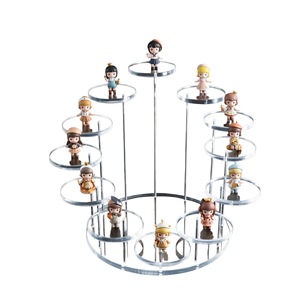 Acrylic Display <b>Stand</b> 6mm Thickened Aluminium Rod Modern Wall-Mounted Multi-Layer Display for Jewelry Figurines Collectibles - Product Image 2