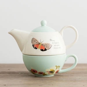 <span class=keywords><strong>Set</strong></span> da Tè in Ceramica Moderno <span class=keywords><strong>Due</strong></span> in Uno Stile Nautico con Tazza e Teiera - Product Image 3