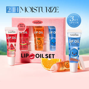 Set de 3 Aceites Labiales Nutritivos <span class=keywords><strong>con</strong></span> Sabor a Frutas, 12 ml Cada Uno, Hidratación Profunda, No Grasoso, Anti-Asperezas, Ilumina el <span class=keywords><strong>Color</strong></span> de los Labios - Product Image 2