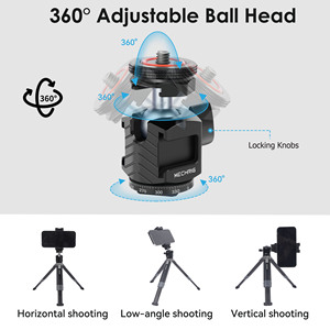 Mechrig portatile Mini treppiede Desktop 360 ° regolabile testa a sfera <span class=keywords><strong>porta</strong></span> cellulare e Kit doppia scarpa fredda - Product Image 3