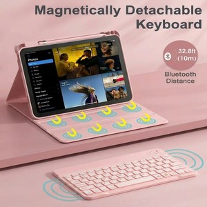 เคสคีย์บอร์ดแท็บเล็ตสำหรับ iPad 9.7 นิ้ว รุ่นที่ 5/6 ดีไซน์รังผึ้ง วัสดุ TPU พร้อมช่องใส่ปากกาในตัว จากโรงงานโดยตรง - Product Image 4