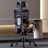 Chaise de bureau exécutive moderne en maille, hauteur réglable, support lombaire, structure en fer, accoudoirs réglables pour la maison, le salon ou le bureau