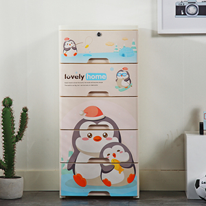 OEM/ODM Animal de Bande Dessinée Pingouin de Rangement <span class=keywords><strong>en</strong></span> <span class=keywords><strong>Plastique</strong></span> Tiroirs Armoire De Rangement - Product Image 3