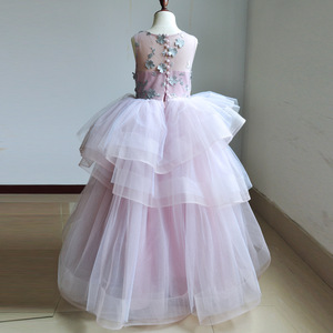 Robes de cérémonie brodées en dentelle avec appliques florales, nouvelle robe de princesse violette pour grandes filles, robe de mariée ou de fête d'anniversaire - Product Image 5