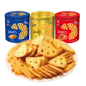 High Quality Canned Crispy Cheese Biscuits And Cookies With Calcium Triangle Food Biscuits Wholesale