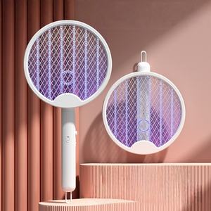 Mosquito <strong>Racket</strong> USB Rechargeable Bug <strong>Zapper</strong> Electric <strong>Fly</strong> Insect <strong>Racket</strong> 2 in 1 Folding Indoor Kitchen Use - Product Image 1