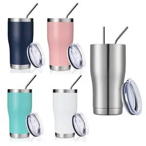 Biểu Tượng Tùy Chỉnh Đôi Tường Thép Không Gỉ Cà Phê Cong 20 Oz Travel Car Cup Mugs Tumbler Quà Tặng Cho Phụ Nữ Người Đàn Ông