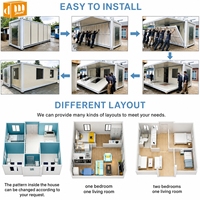 Villa conteneur extensible de luxe préfabriquée pour la protection contre les intempéries, idéale pour la résidence, les centres de villégiature et la location de vacances