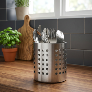 Soporte de cubiertos de cocina de acero inoxidable, accesorios de cocina, soporte de herramientas - Product Image 3