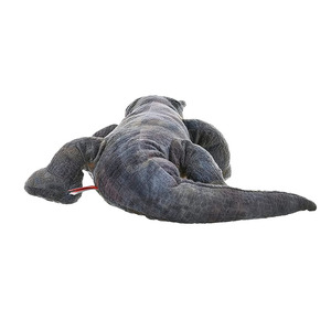 Peluche géante douce et agréable pour la peau en forme de <span class=keywords><strong>lézard</strong></span> <span class=keywords><strong>gris</strong></span> avec la langue qui sort, 12 pouces, jouet en peluche de dragon de Komodo réaliste pour enfants - Product Image 4