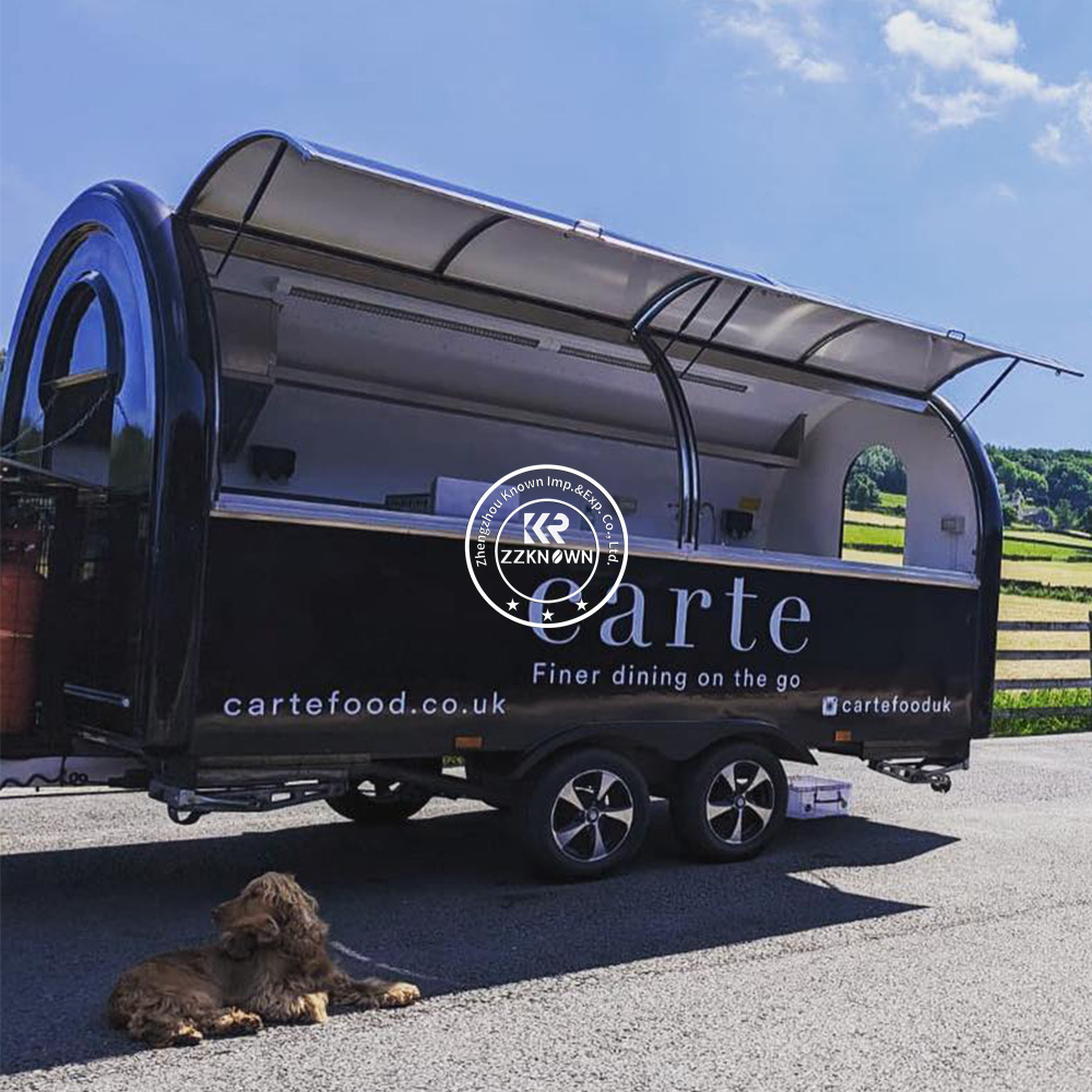 Fabricantes chinos venden remolque de comida barbacoa perros calientes camiones de comida rápida carrito de comida móvil