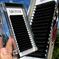 Abonnie 003 005 Extensions de cils noir mat, marque privée, courbures C CC D DD LJ LC UJ UC, plateaux de cils en velours, extensions de cils en cachemire