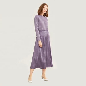 <span class=keywords><strong>Ropa</strong></span> Mujer 2020 Nuevo traje de pantalón de pierna ancha púrpura para otoño Conjunto de dos piezas para mujer - Product Image 2