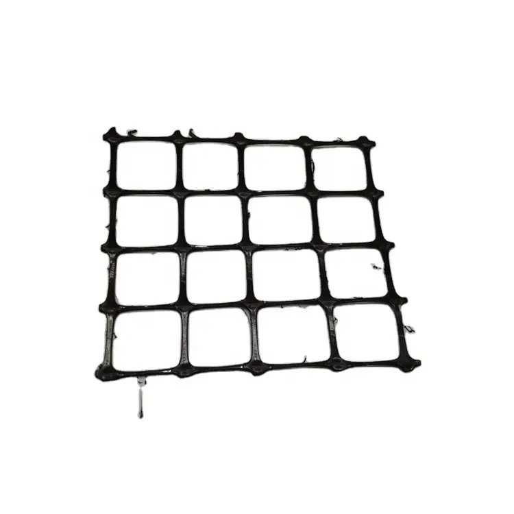 pp biaxial plastic geogrid mesh made in China reinforcement high tensile highway road asphalt steel plastic biaxial geogrid