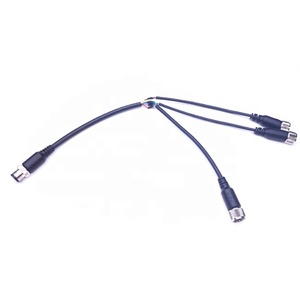 Kabel Splitter Sinyal/Daya Industri 1-ke-3 M12 8-Pin Male ke Female IP67 Tahan Air untuk Kabel Sensor - Product Image 3
