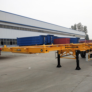 รถเทรลเลอร์กึ่งพ่วง40ft 3เพลา13.5เมตรรถเทรลเลอร์บรรทุกวัสดุเหล็ก40FT 20ฟุต