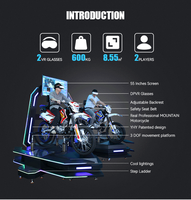 Máquina de Realidad Virtual YHY, Simulador de Conducción de Motocicletas 9D, Experiencia de Compras en un Centro Comercial, para 2 Jugadores, Gran Éxito de Ventas