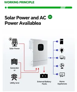 Güneş enerjisi sistemleri ev için 2KW 3KW 5KW 10KW kapalı ızgara güneş paneli sistemi