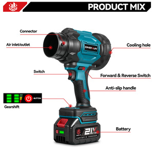 <span class=keywords><strong>Souffleur</strong></span> et <span class=keywords><strong>aspirateur</strong></span> de feuilles sans fil ONEVAN Industrial 350M/S 2-en-1, outil de jardinage électrique avec batterie <span class=keywords><strong>Makita</strong></span> 18V - Product Image 5