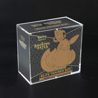 Boîte de rappel personnalisée avec couvercle magnétique Résistance aux UV Boîte Etb en acrylique transparent Perspex Tcg Vitrine