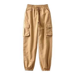 Vendita calda tessuto donna <span class=keywords><strong>pantaloni</strong></span> Cargo Casual su misura <span class=keywords><strong>pantaloni</strong></span> di cotone donna <span class=keywords><strong>con</strong></span> tasche laterali - Product Image 3