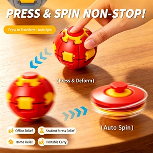 3D Printed Spinner Fidget Ball Press Auto Rotating <b>Puzzle</b> Sphere Toy Sensory Toy for Kids Anxiety Relief Desktop Classroom Gifts - Product Image 6