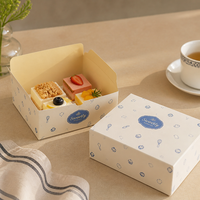 Boîte à pâtisserie résistante à la graisse, en carton blanc, pour la livraison de nourriture, emballage personnalisé imprimé pour les marques de services alimentaires