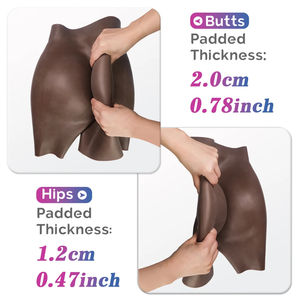 Silicone Fesses Pantalon Taille Haute 2cm Butt Pads Réaliste <span class=keywords><strong>Seay</strong></span> 1.2cm Hanches Amélioration Shapewear pour Femme Africaine - Product Image 4