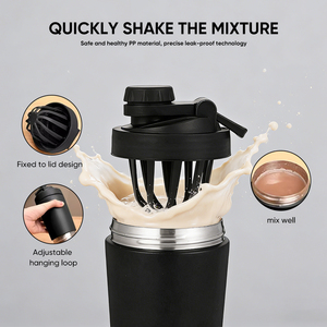 Bouteille <span class=keywords><strong>shaker</strong></span> sport isotherme Everich 18/8 en acier inoxydable 500 ml, anti-fuite, avec boule mélangeuse, logo personnalisé - Product Image 3