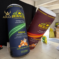 Nouvelle conception de bouteille gonflable double pour la décoration d'activités commerciales, bouteille spéciale gonflable avec logo