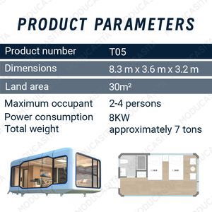 Bâtiment de bureau de luxe préfabriqué et portable en conteneurs d'acier micro-modernes, étanche et alimenté à l'énergie <span class=keywords><strong>solaire</strong></span>, type capsule spatiale - Product Image 3