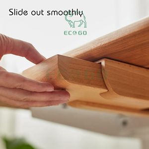 Stable Under <b>Desk</b> Storage <b>Drawer</b> Wood Self-Adhesive Hidden <b>Drawer</b> Slide Out Handmade Table Organizer for Office Home Bamboo - Product Image 3